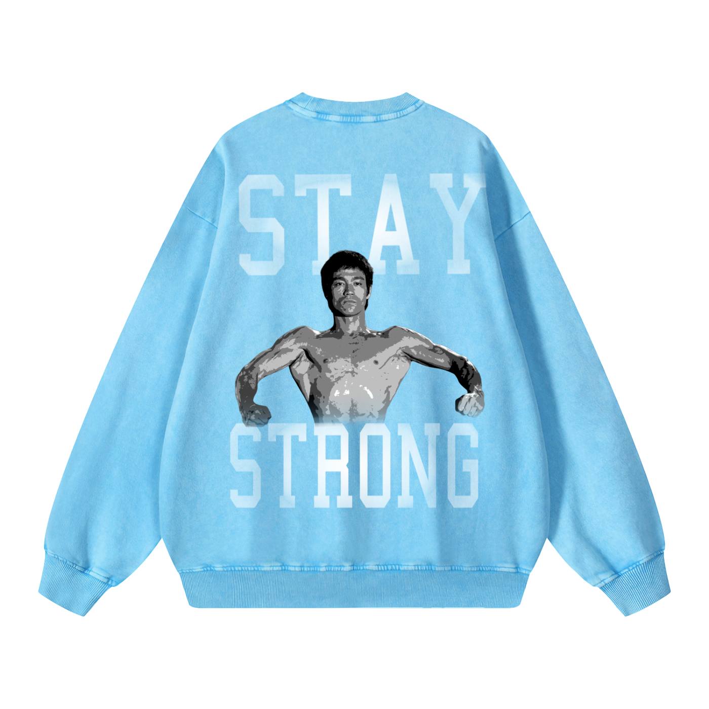 Be Water Snow Washed Oversized Crewneck
