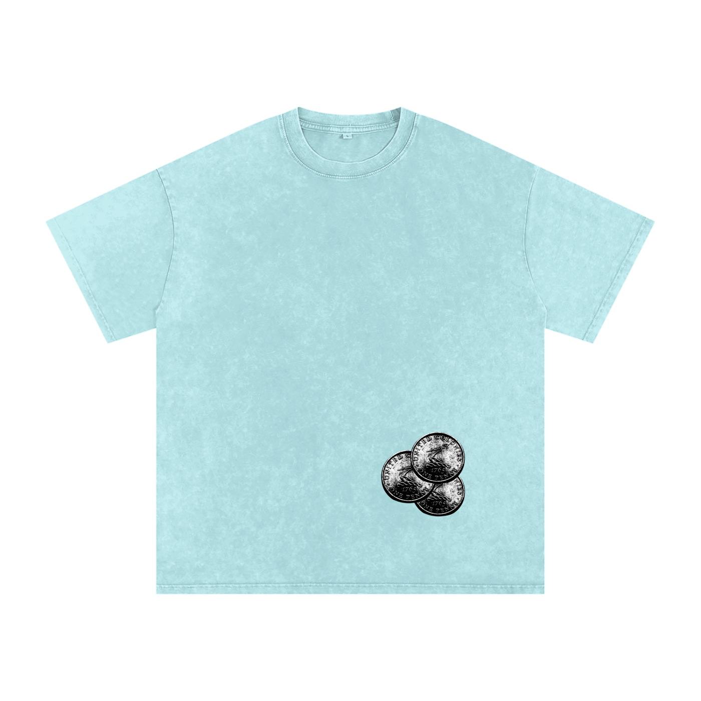 Henny Penny 001 Snow Washed Oversized Cotton Tee
