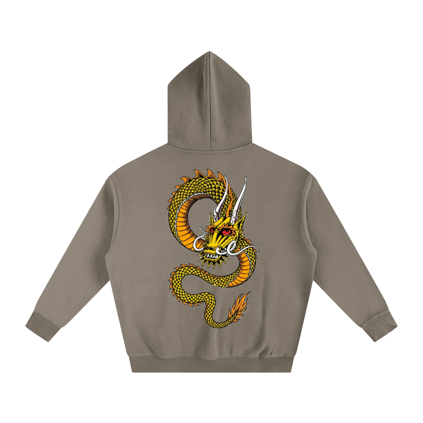 Dragon 80's Vintage Skateboard Desk Oversize Fleeced Hoodie