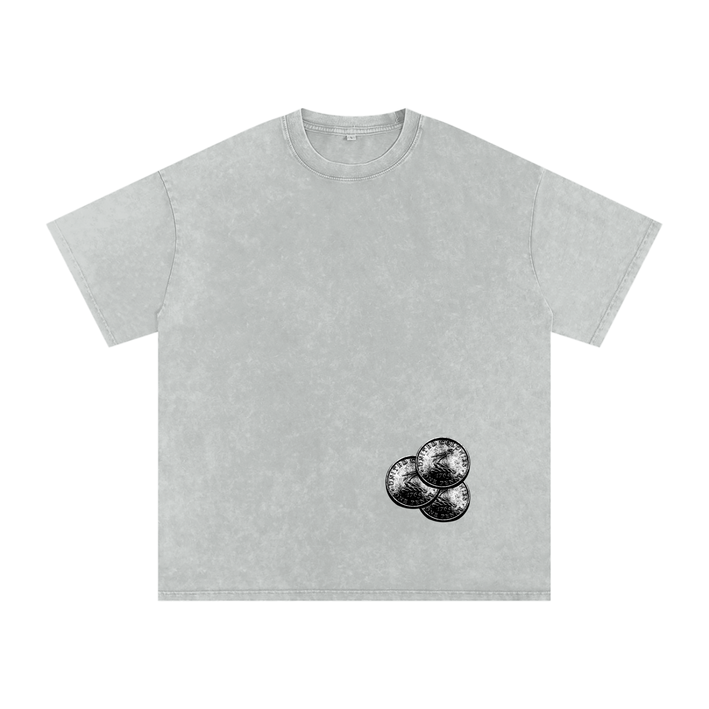 Henny Penny 001 Snow Washed Oversized Cotton Tee