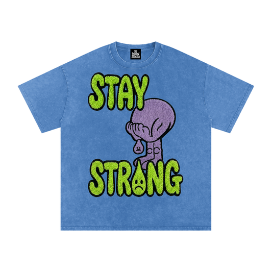 Feelin' Purple Snow Washed Oversized Cotton Tee