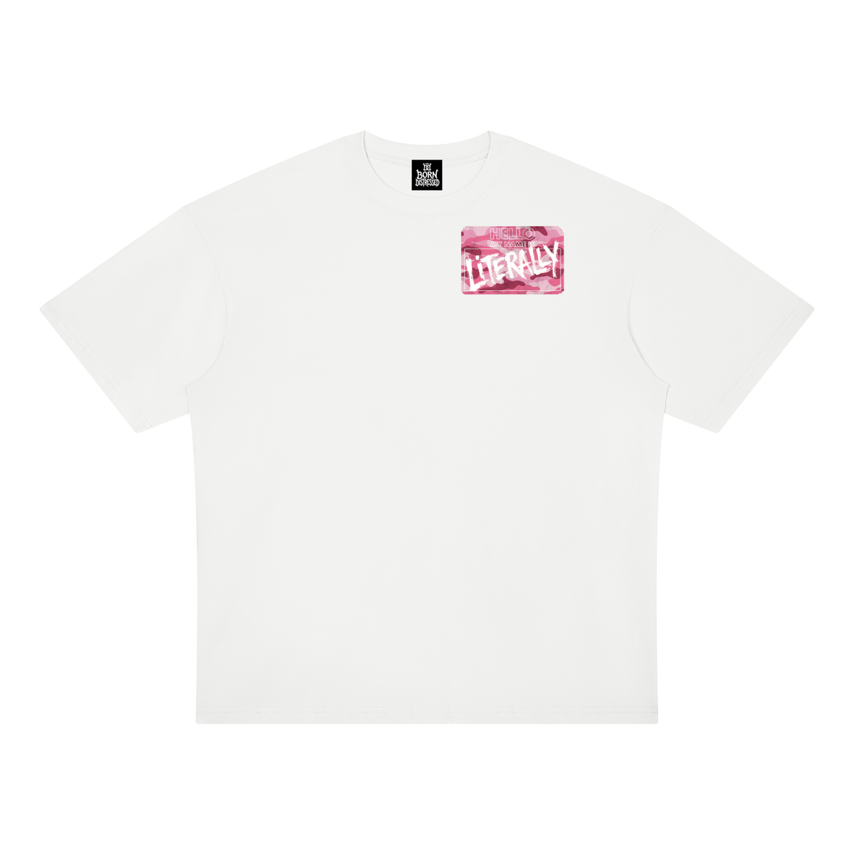 My Name is Literally My Name Pink Camo Oversized Tee