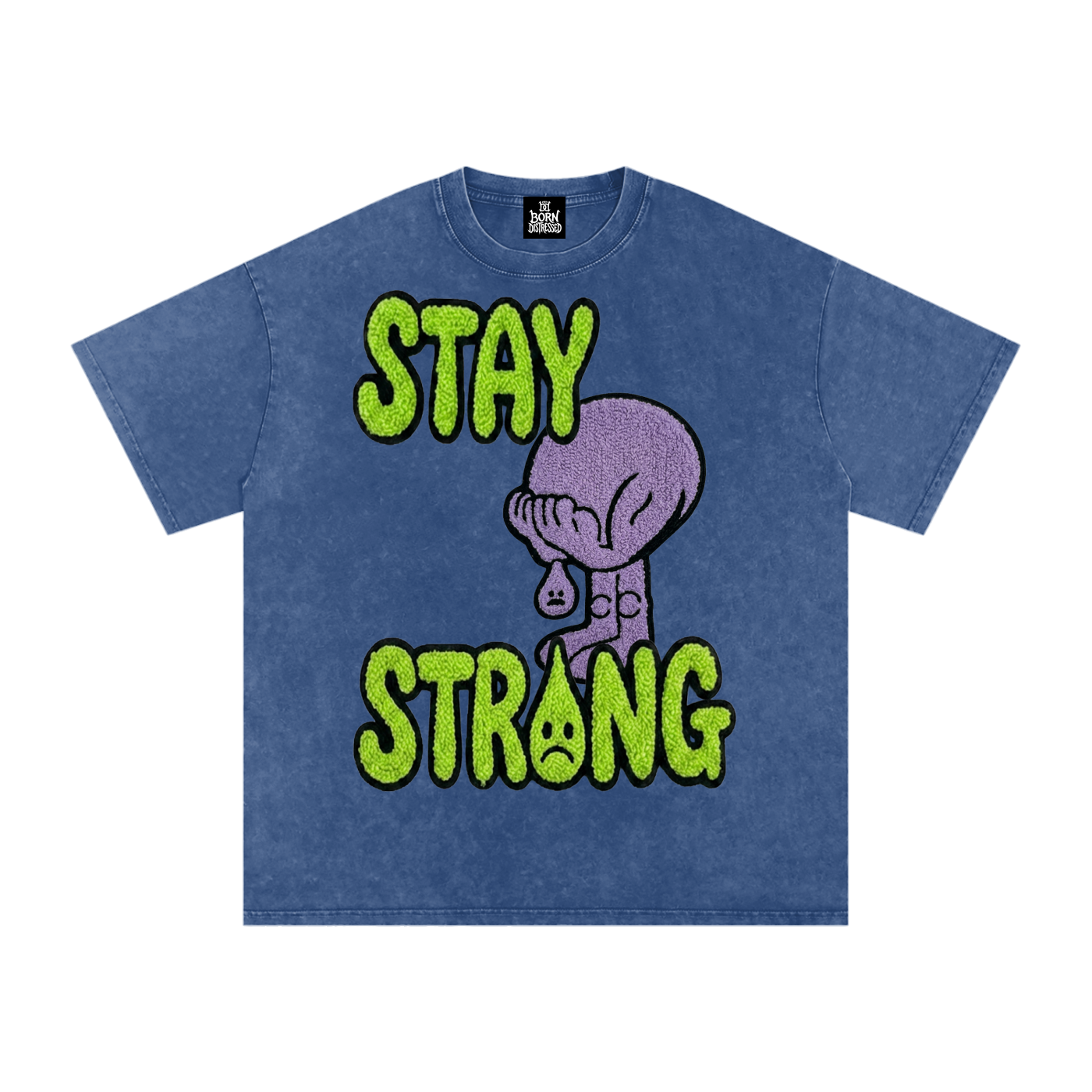 Feelin' Purple Snow Washed Oversized Cotton Tee