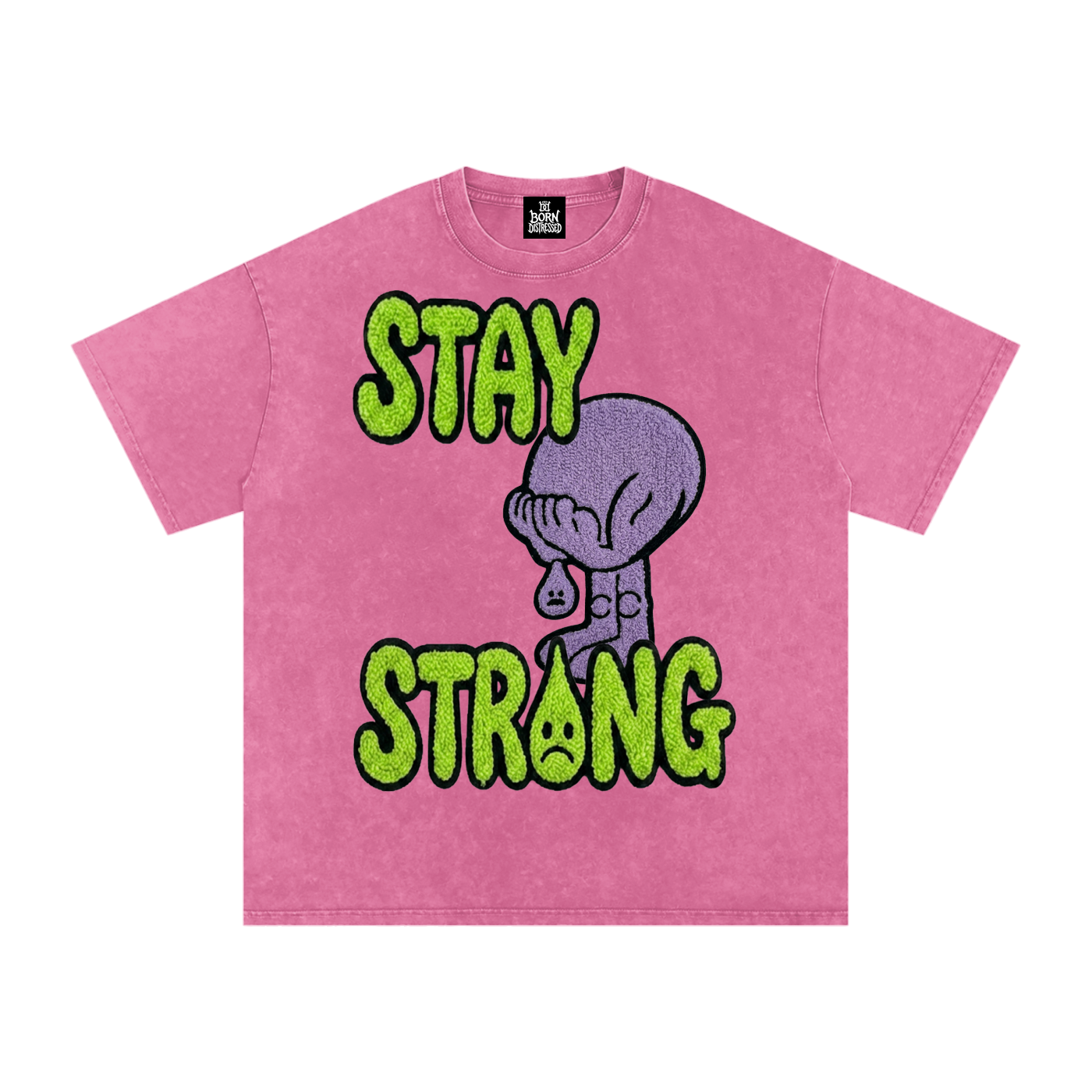 Feelin' Purple Snow Washed Oversized Cotton Tee