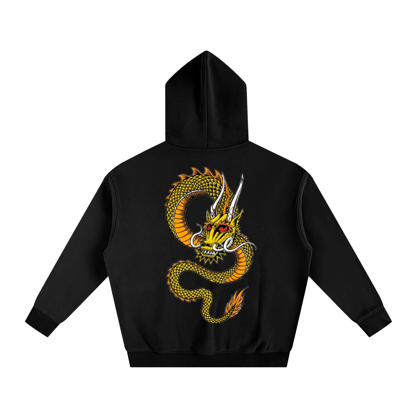 Dragon 80's Vintage Skateboard Desk Oversize Fleeced Hoodie