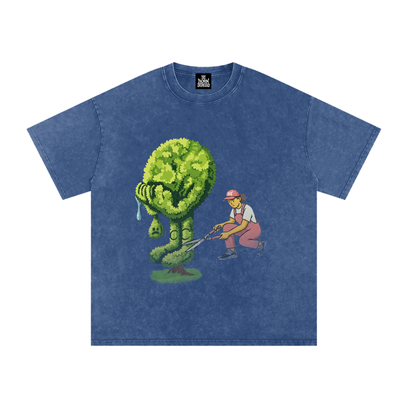 Green Thumb Snow Washed Oversized Tee