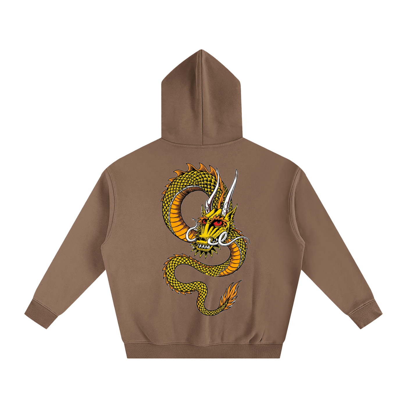 Dragon 80's Vintage Skateboard Desk Oversize Fleeced Hoodie