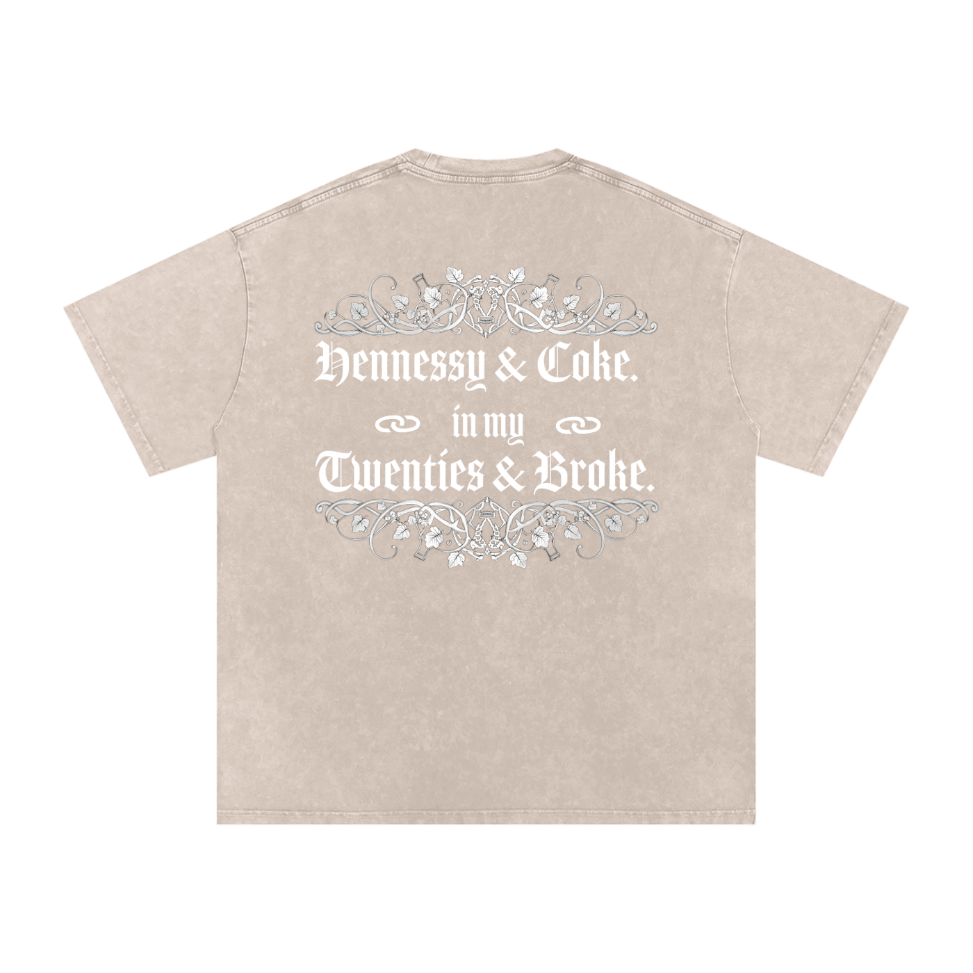 Henny Penny 001 Snow Washed Oversized Cotton Tee
