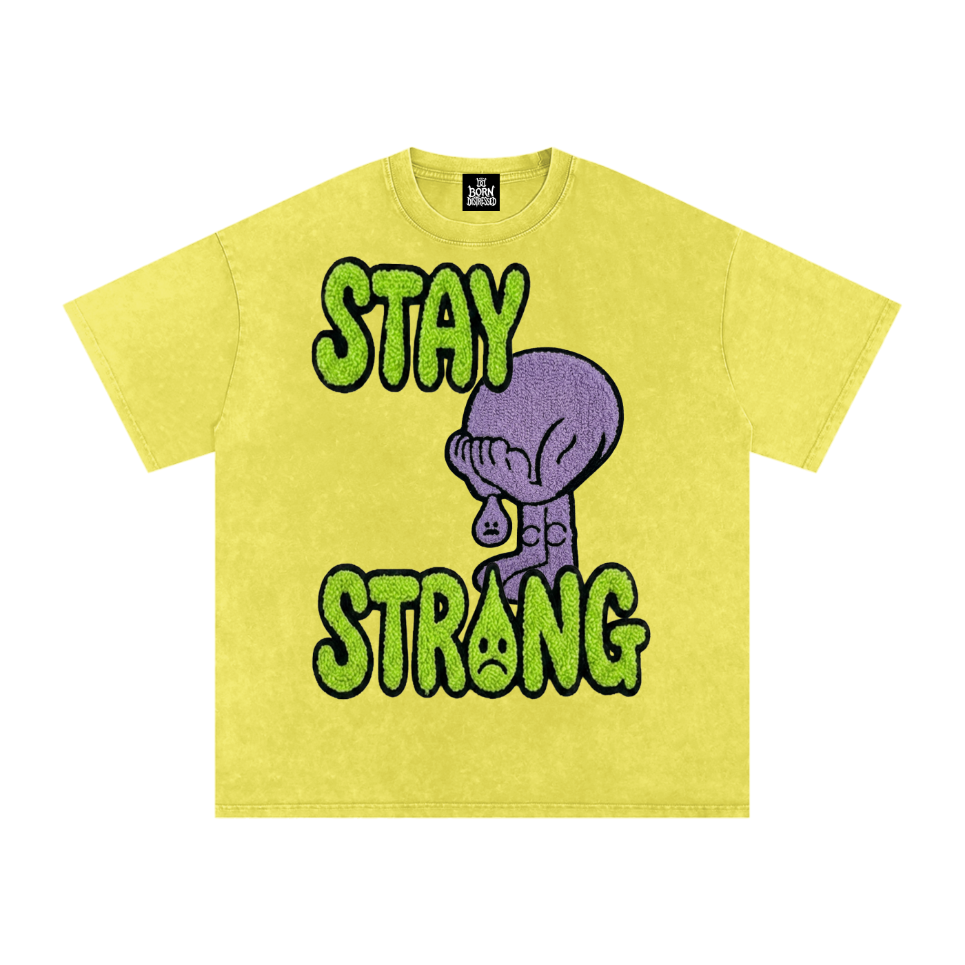 Feelin' Purple Snow Washed Oversized Cotton Tee