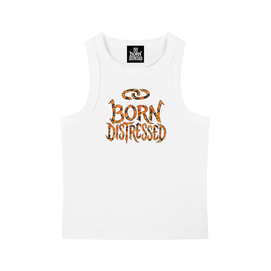 bd Orange Camo Women's Snow Washed Tank Top