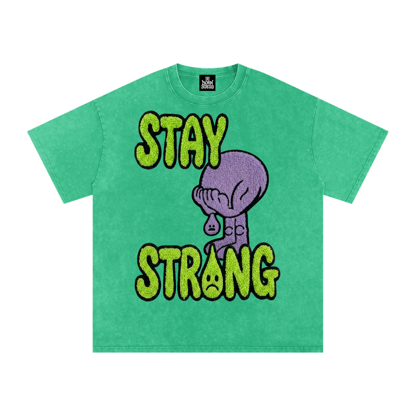 Feelin' Purple Snow Washed Oversized Cotton Tee