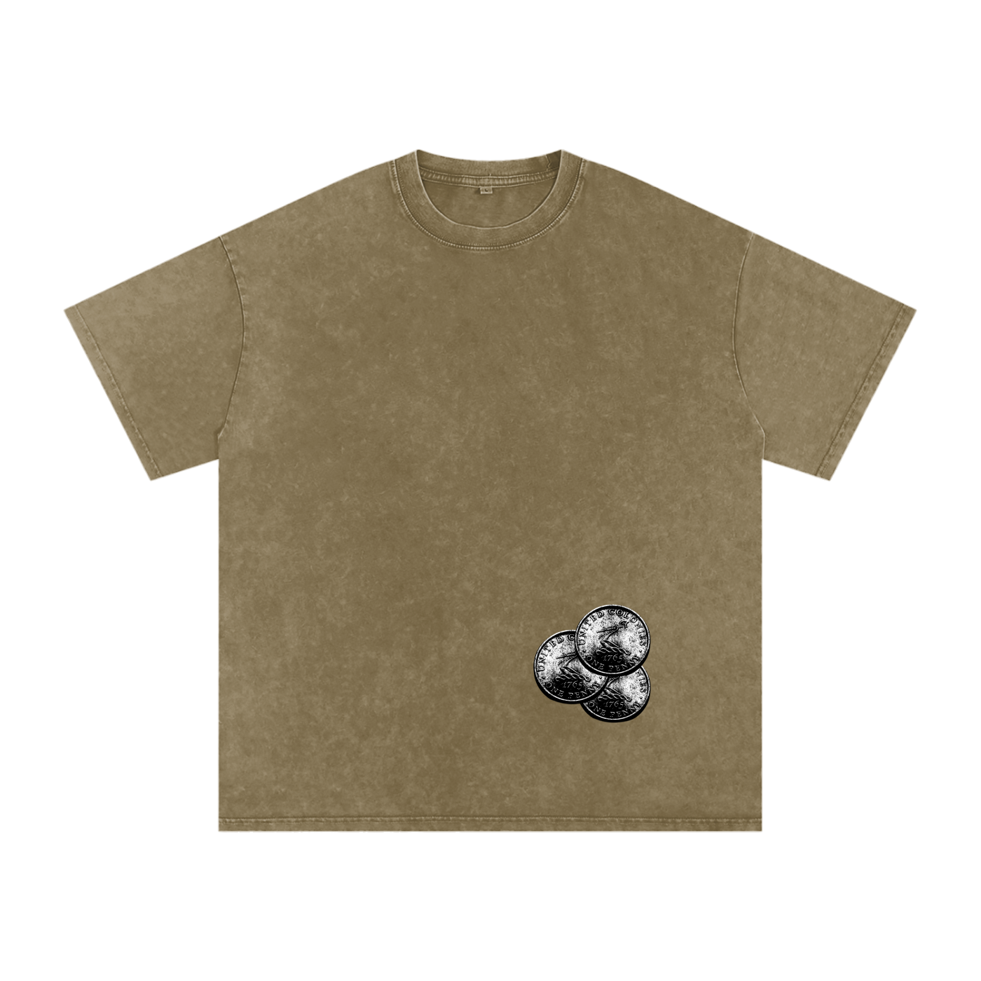 Henny Penny 001 Snow Washed Oversized Cotton Tee