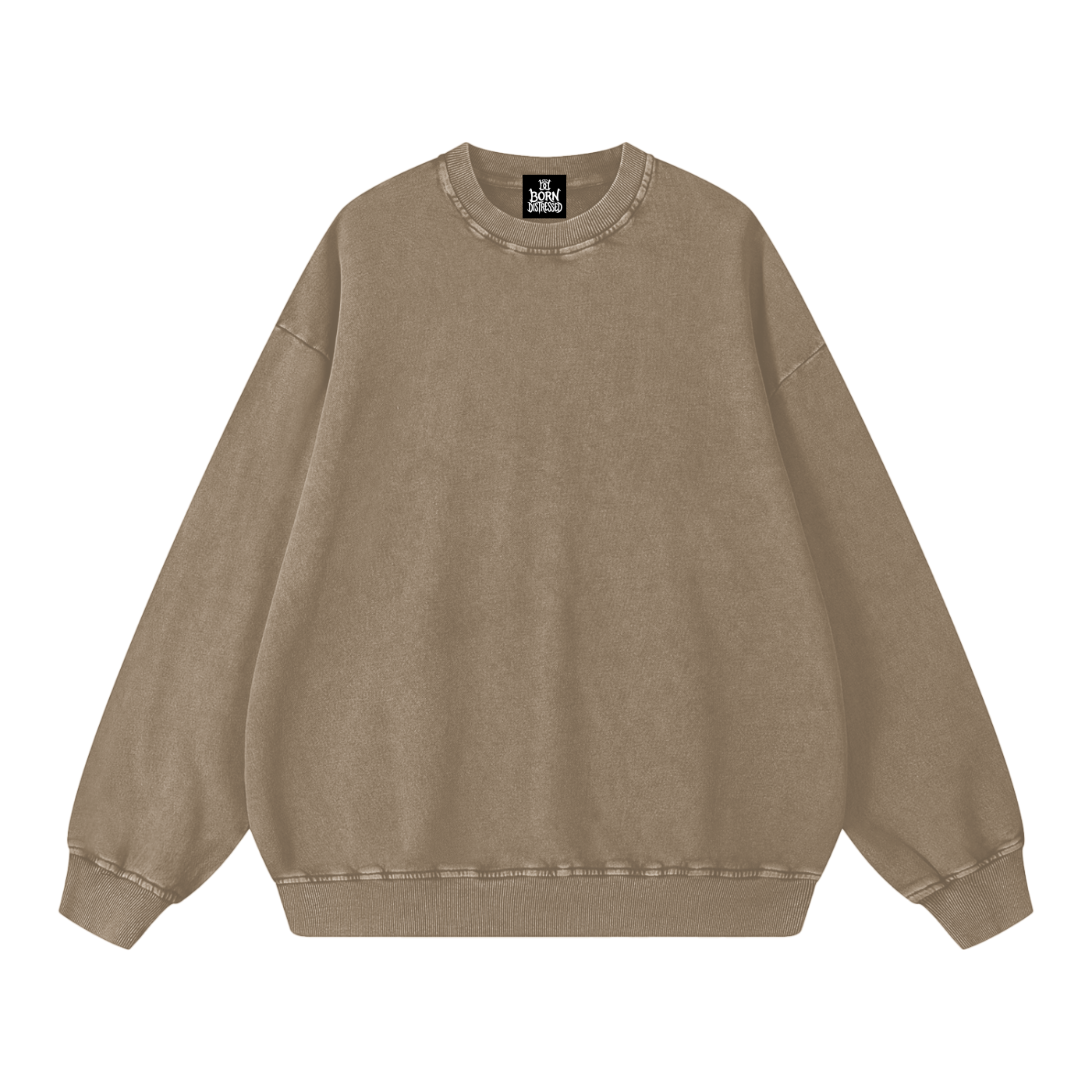 Be Water Snow Washed Oversized Crewneck