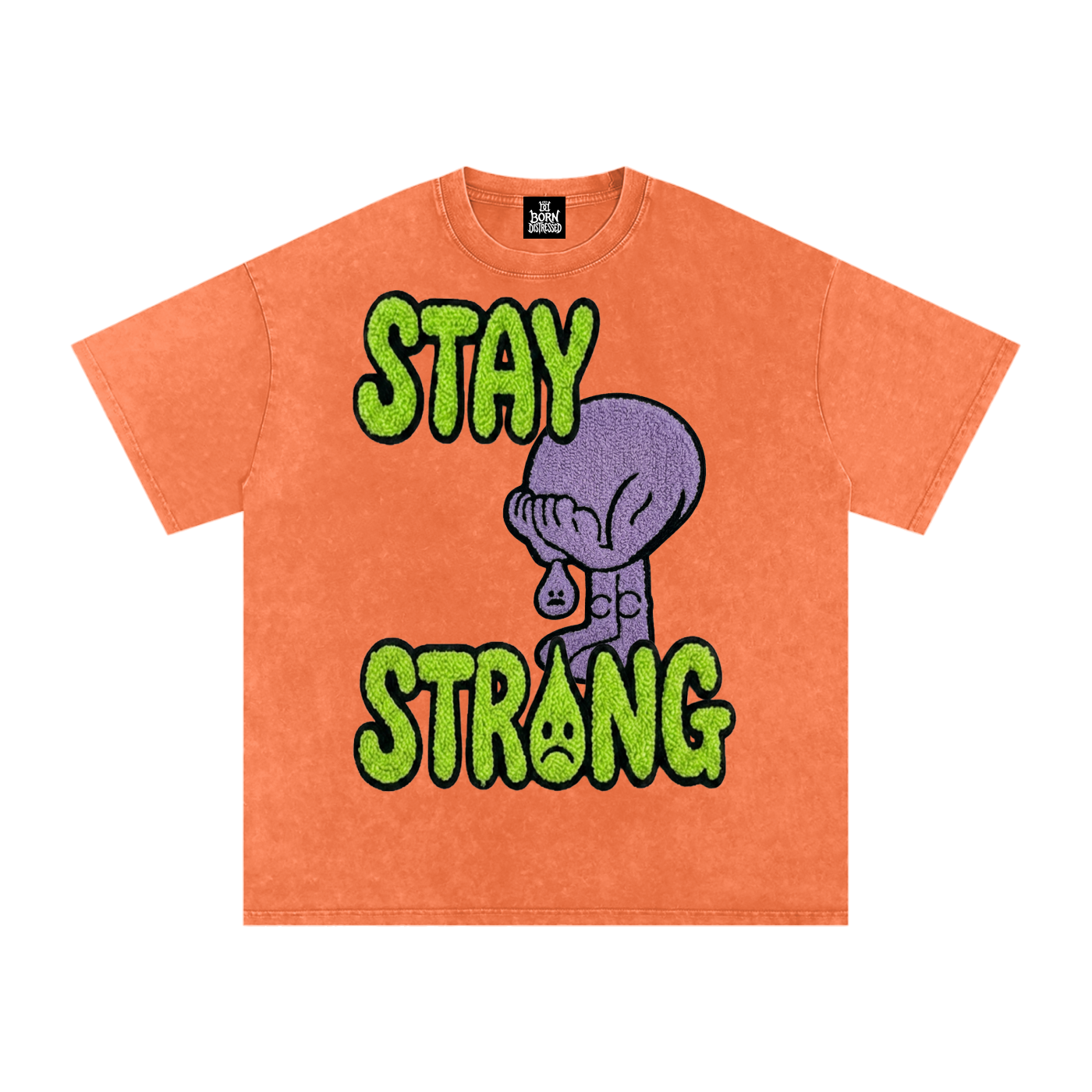 Feelin' Purple Snow Washed Oversized Cotton Tee