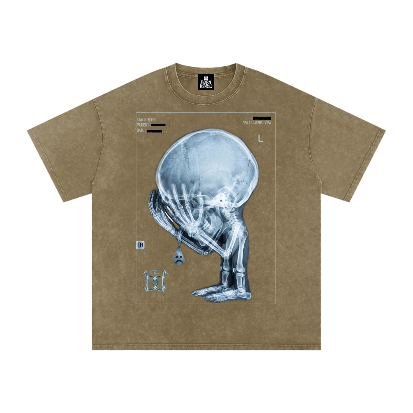 XRAY Snow Washed Oversized Cotton Tee
