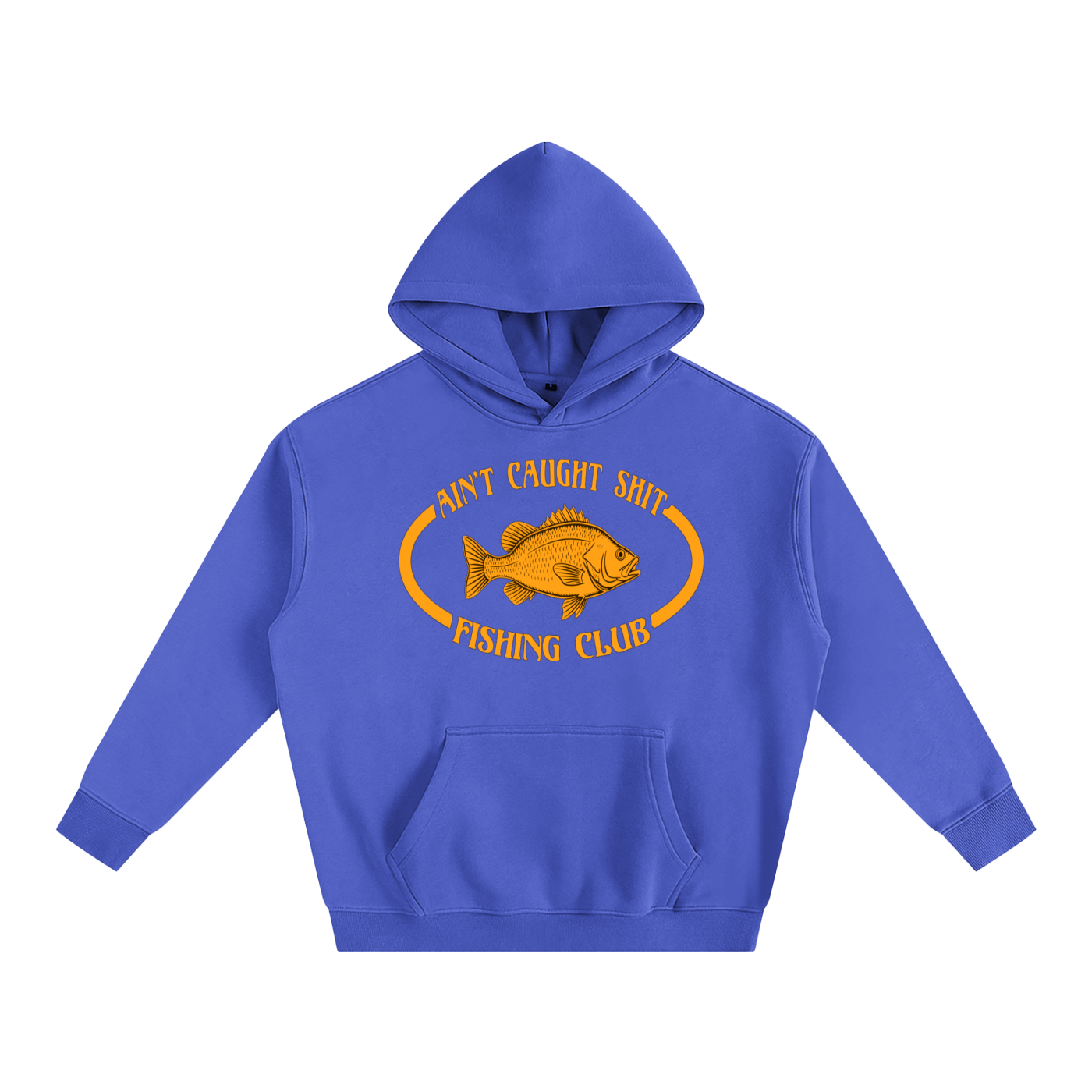 Orange Fishin' Club Oversize Fleeced Hoodie