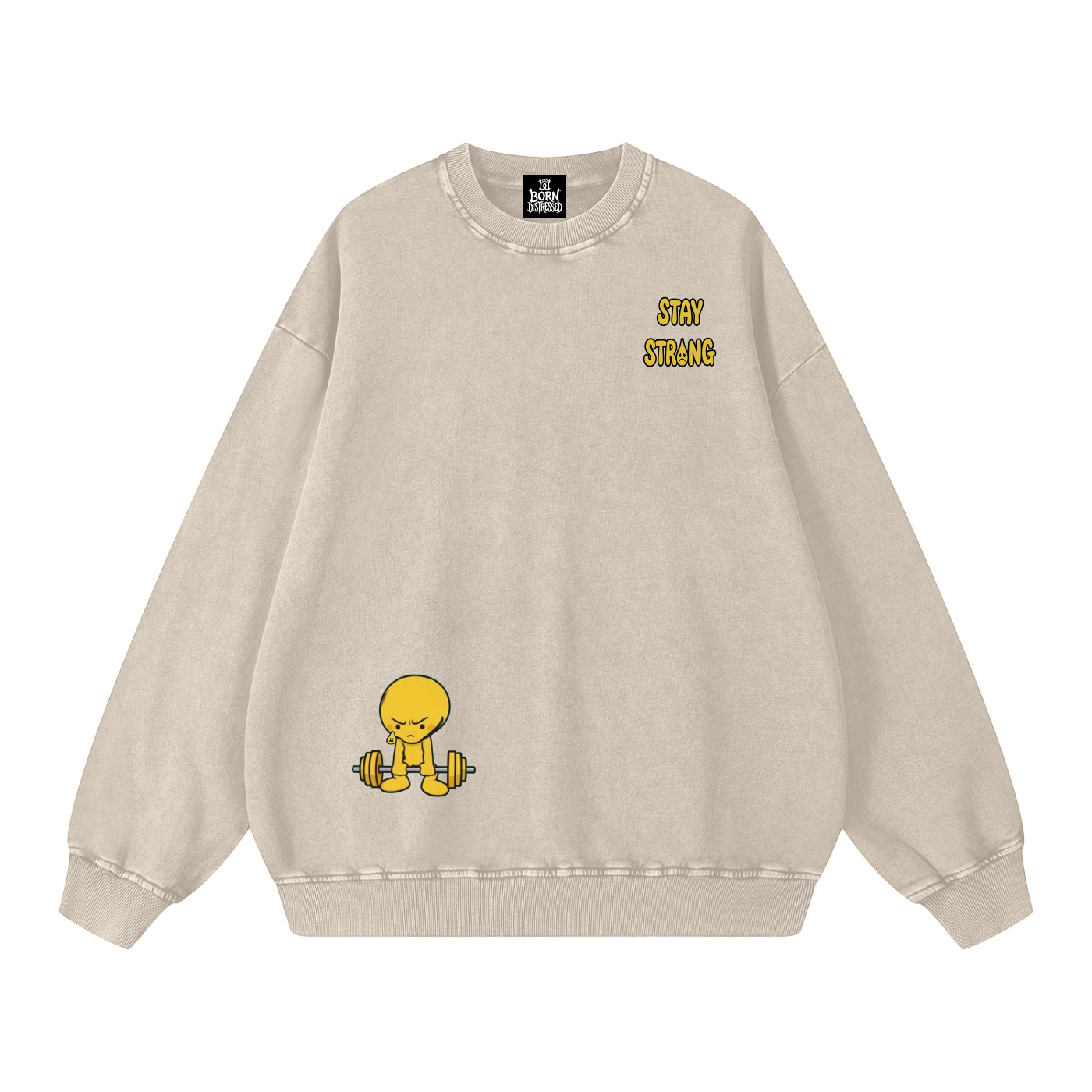 Lift Me Up Snow Washed Oversized Crewneck