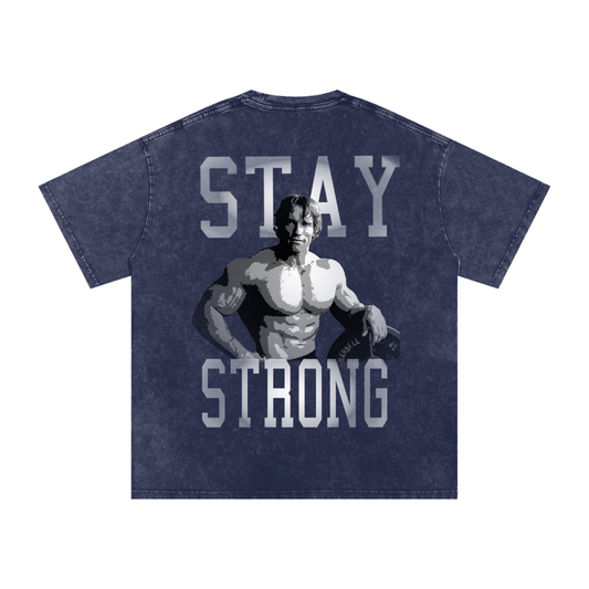 Arnie Stay Strong Snow Washed Tee