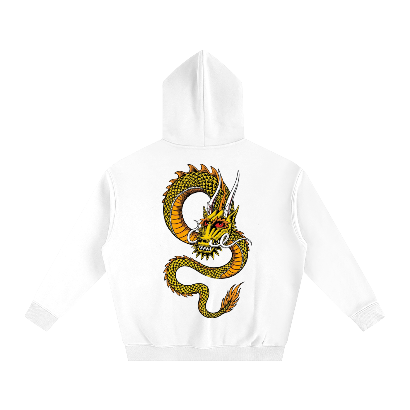 Dragon 80's Vintage Skateboard Desk Oversize Fleeced Hoodie