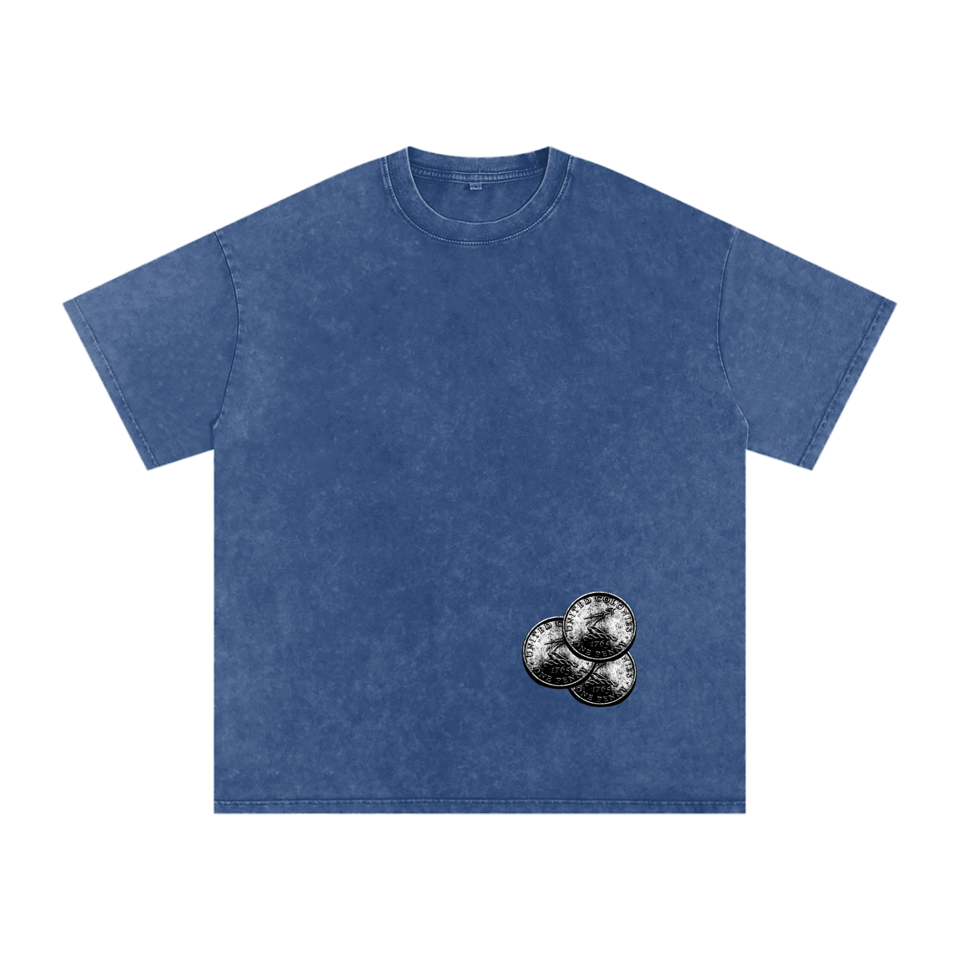 Henny Penny 001 Snow Washed Oversized Cotton Tee