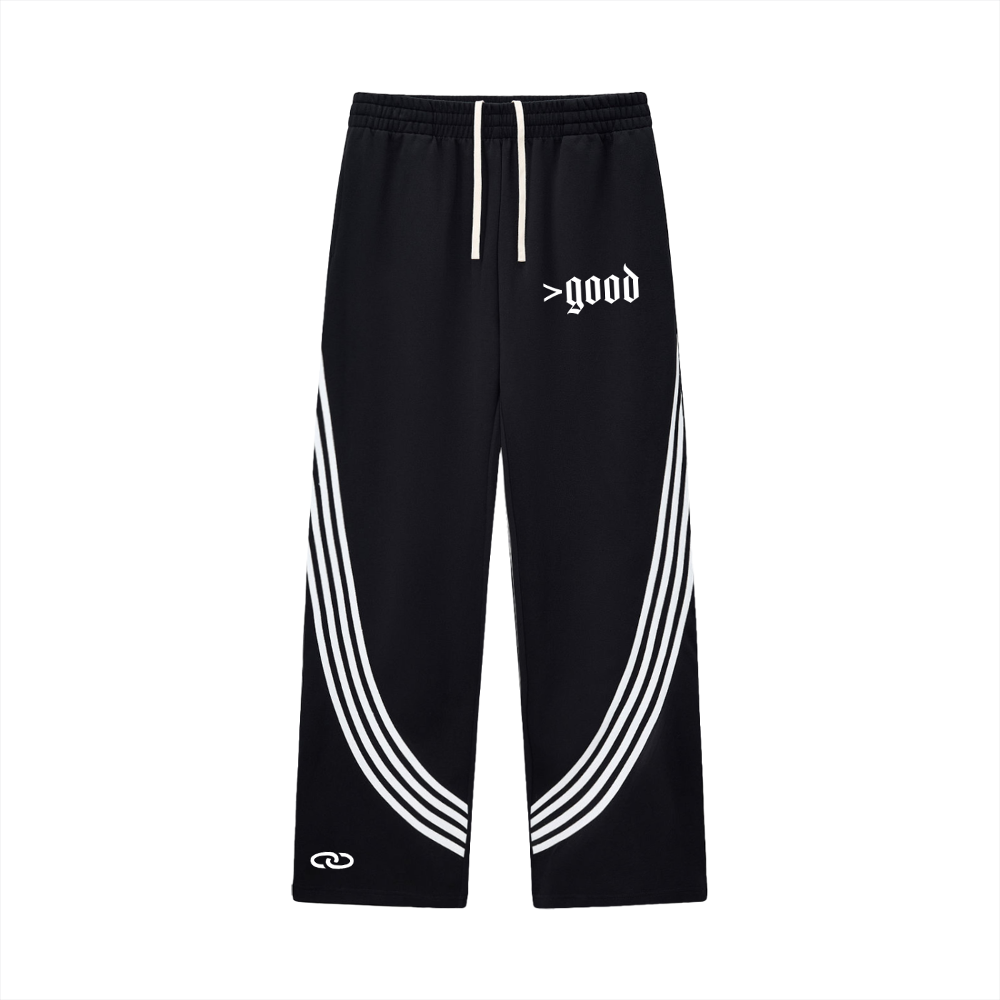 >good Curved Stripe Straight Sweatpants