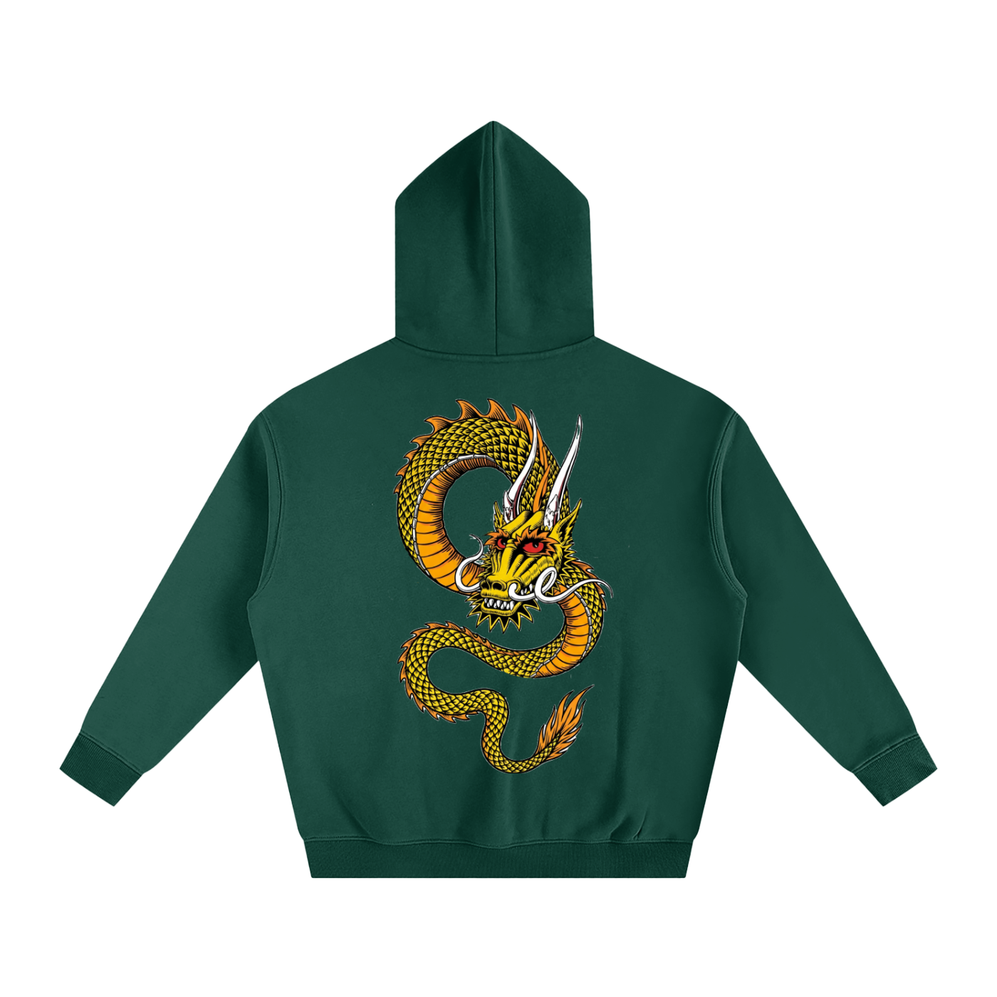 Dragon 80's Vintage Skateboard Desk Oversize Fleeced Hoodie
