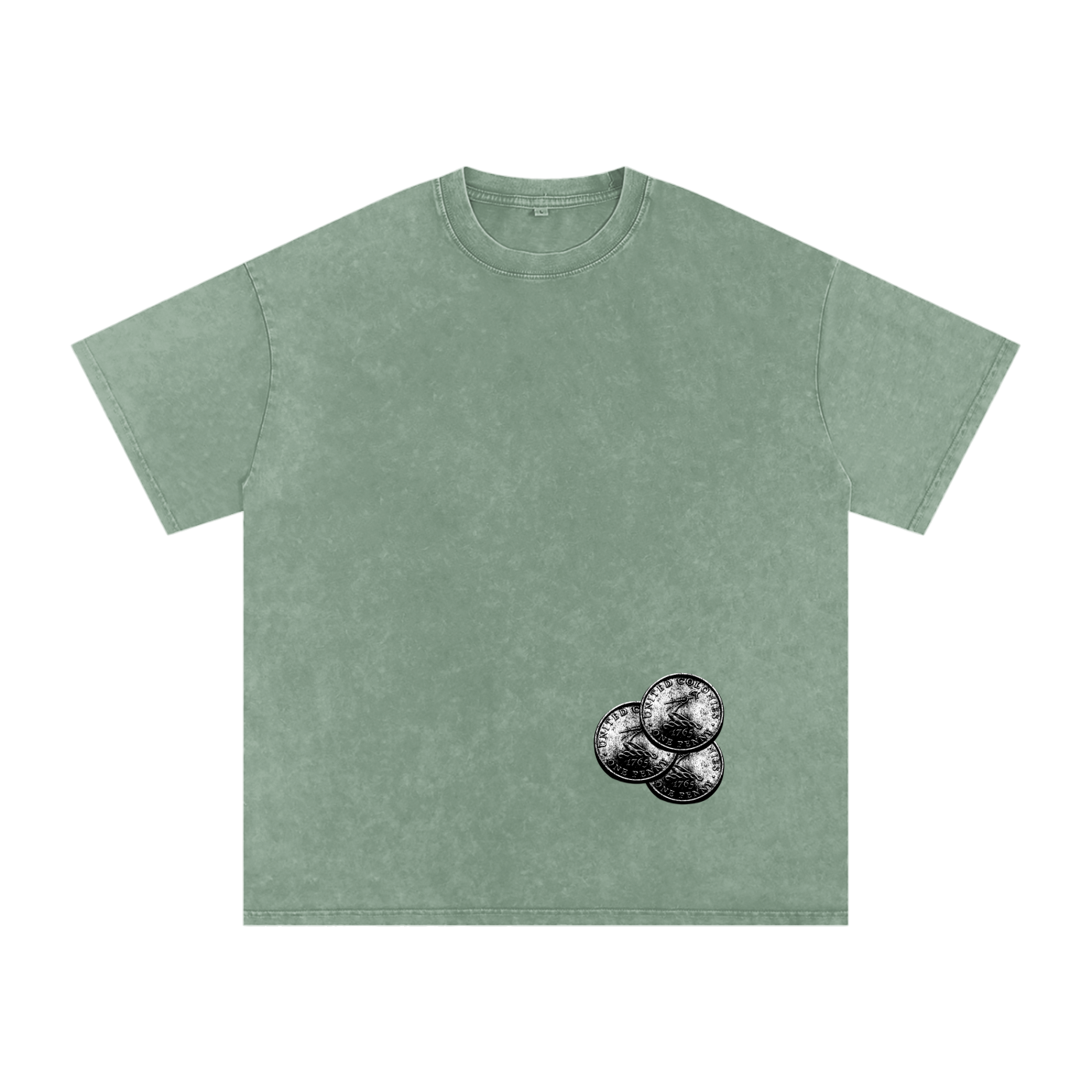 Henny Penny 001 Snow Washed Oversized Cotton Tee