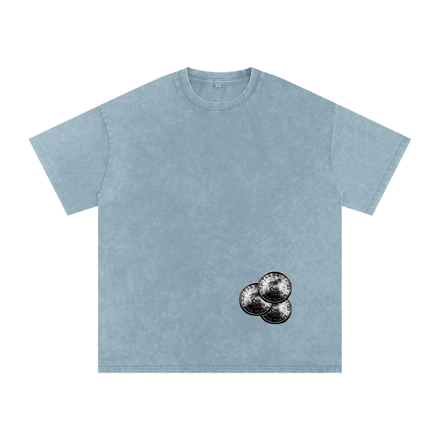 Henny Penny 001 Snow Washed Oversized Cotton Tee