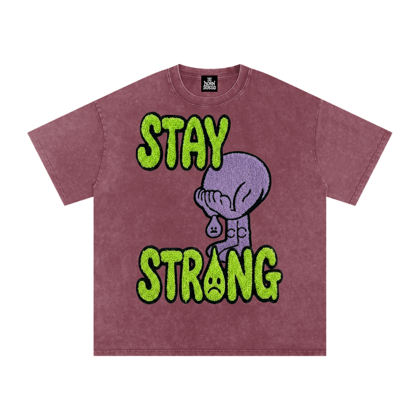 Feelin' Purple Snow Washed Oversized Cotton Tee