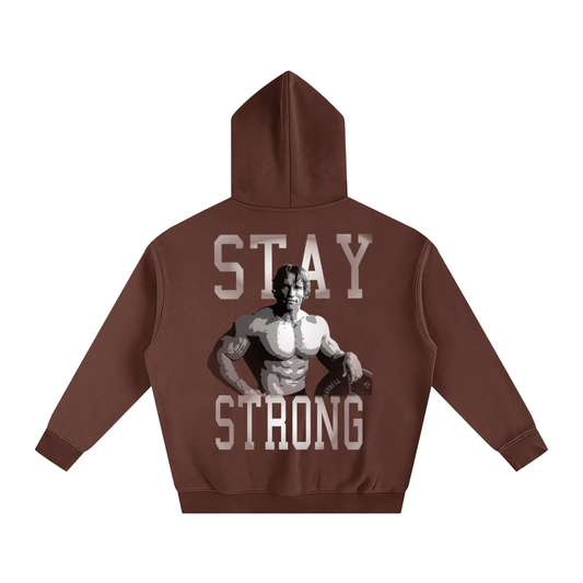 Arnie Stay Strong Oversize Fleeced Hoodie