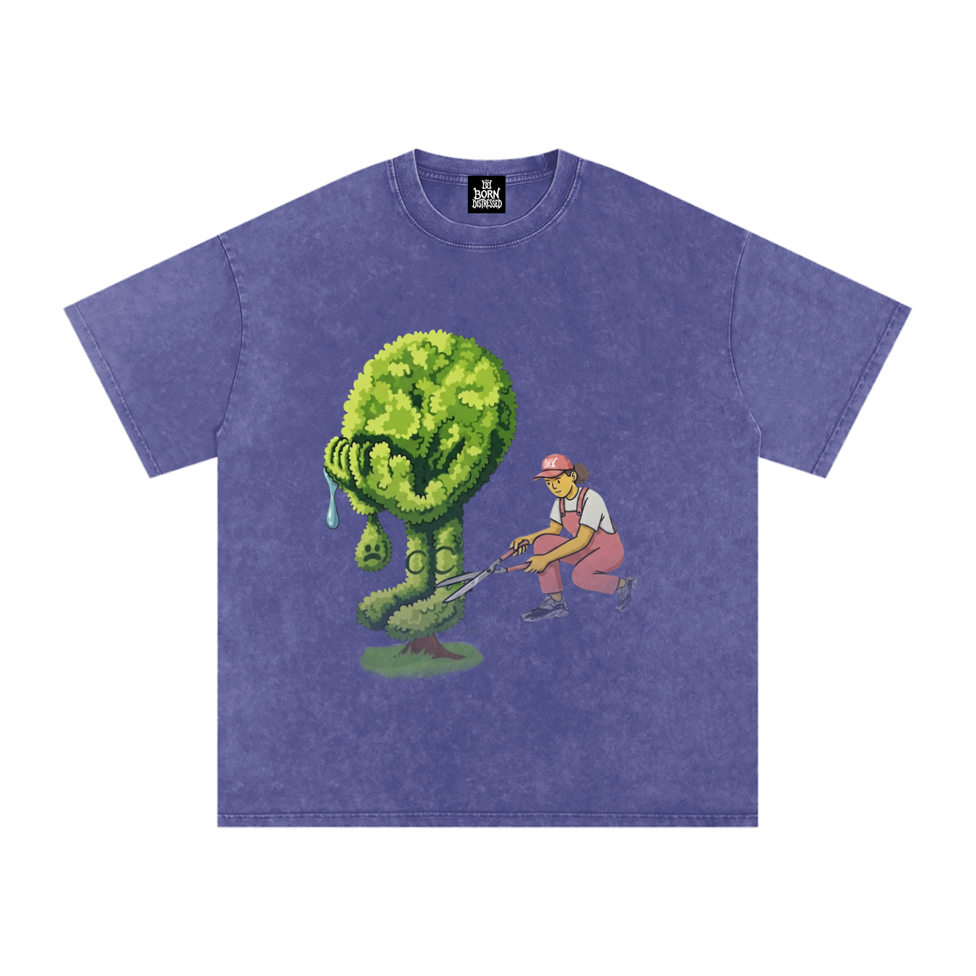 Green Thumb Snow Washed Oversized Tee