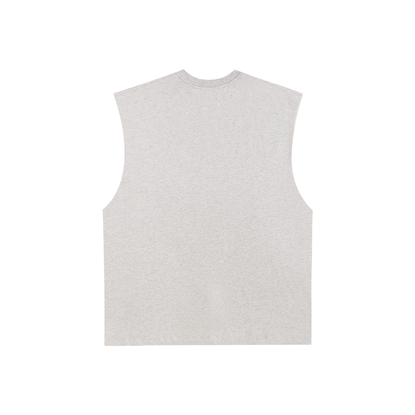 White Raw Edge Cotton Tank Top