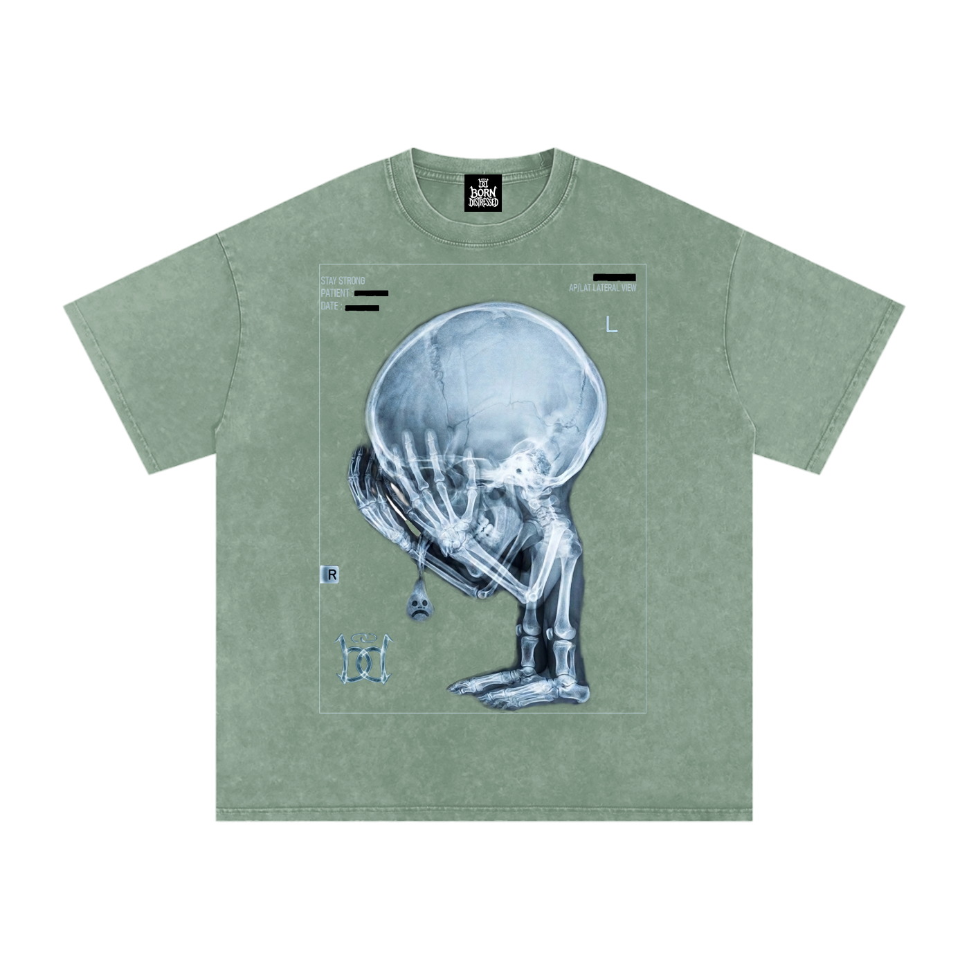 XRAY Snow Washed Oversized Cotton Tee