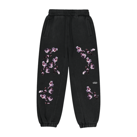 Cherry Blossom Fleeced Jogger Sweatpants