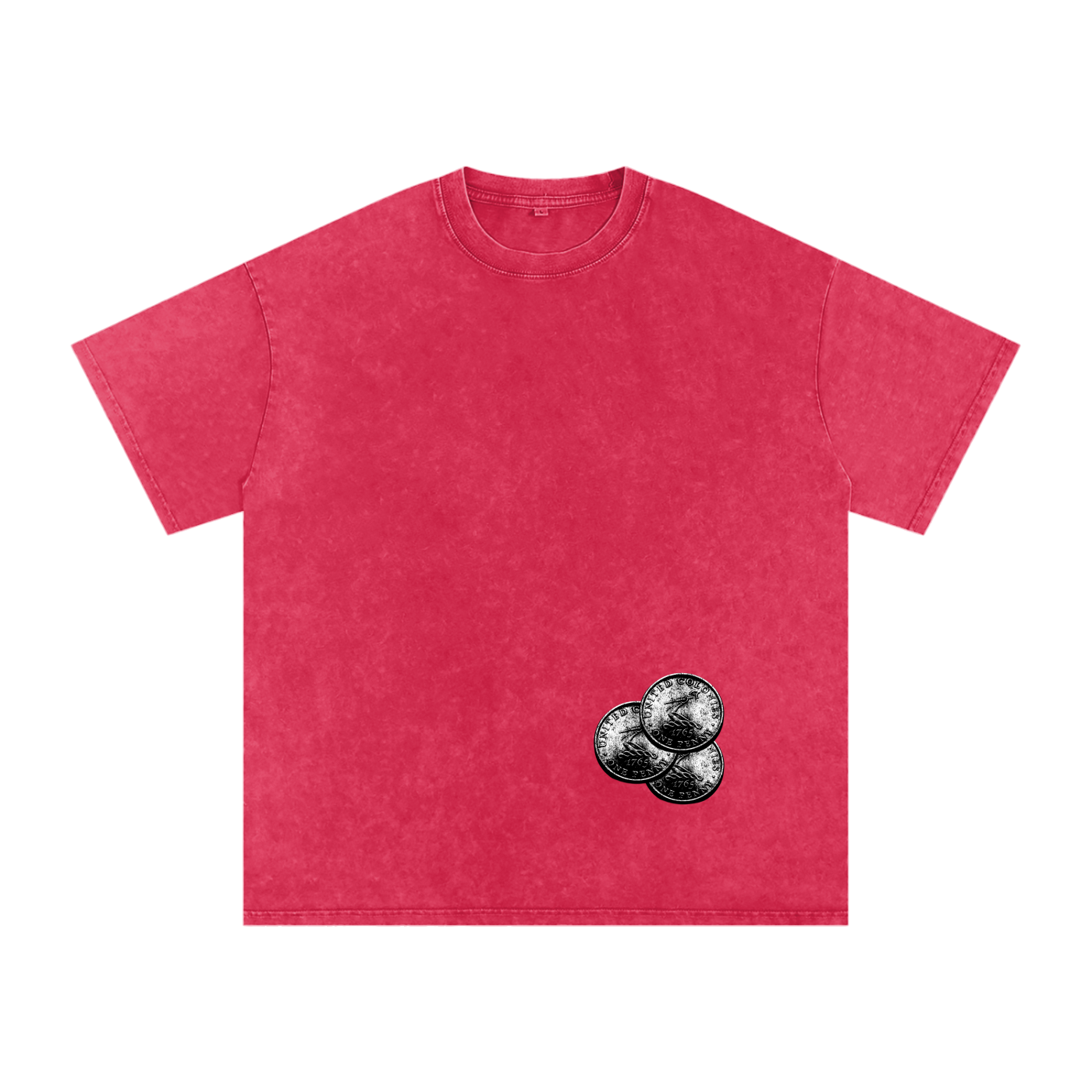 Henny Penny 001 Snow Washed Oversized Cotton Tee