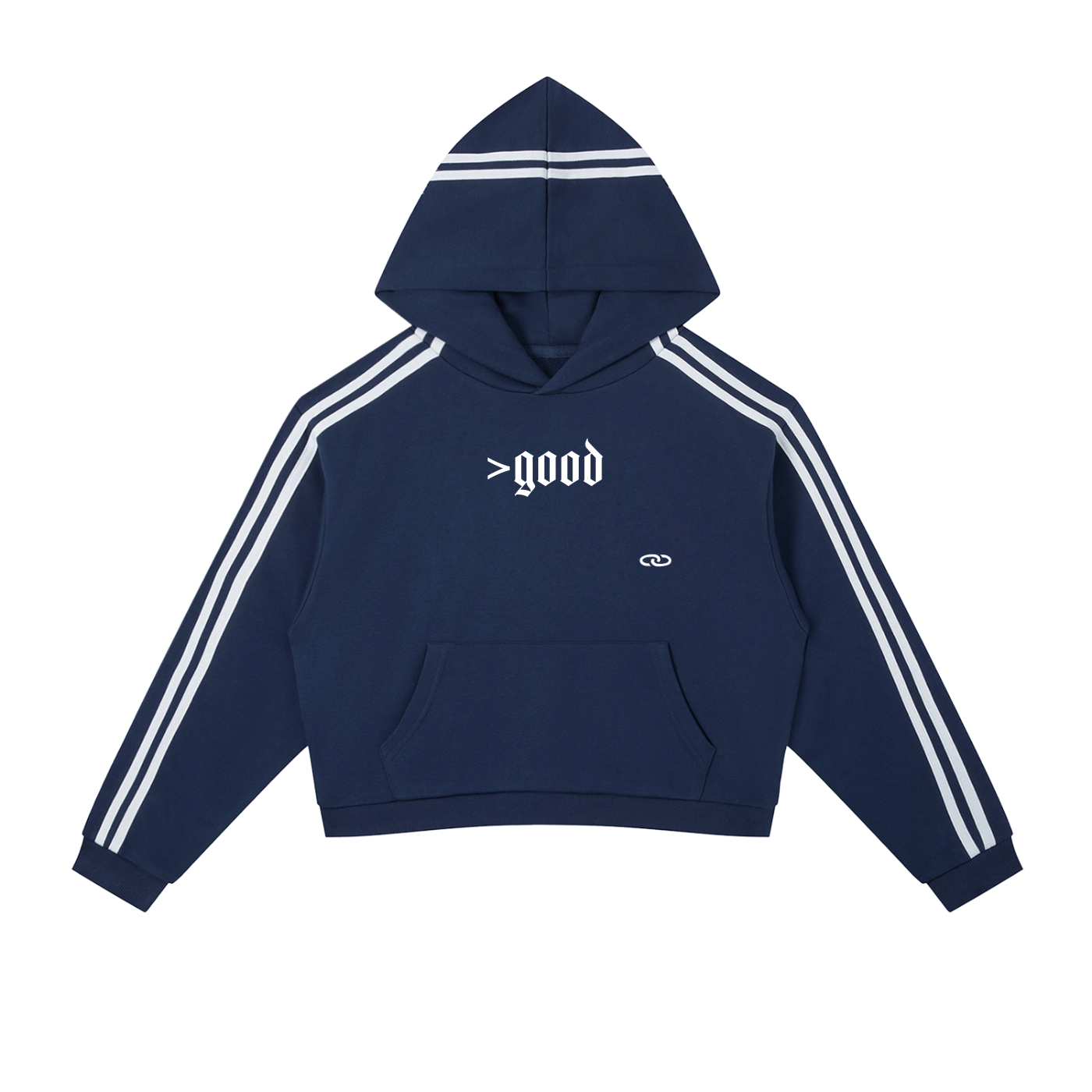 >good Contrast Side Stripe Cropped Hoodie