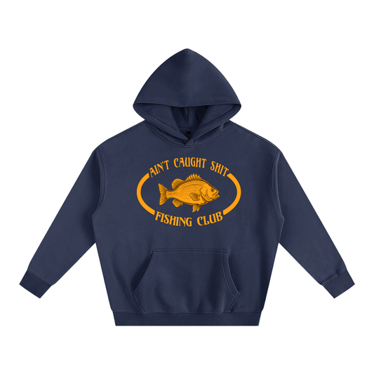 Orange Fishin' Club Oversize Fleeced Hoodie