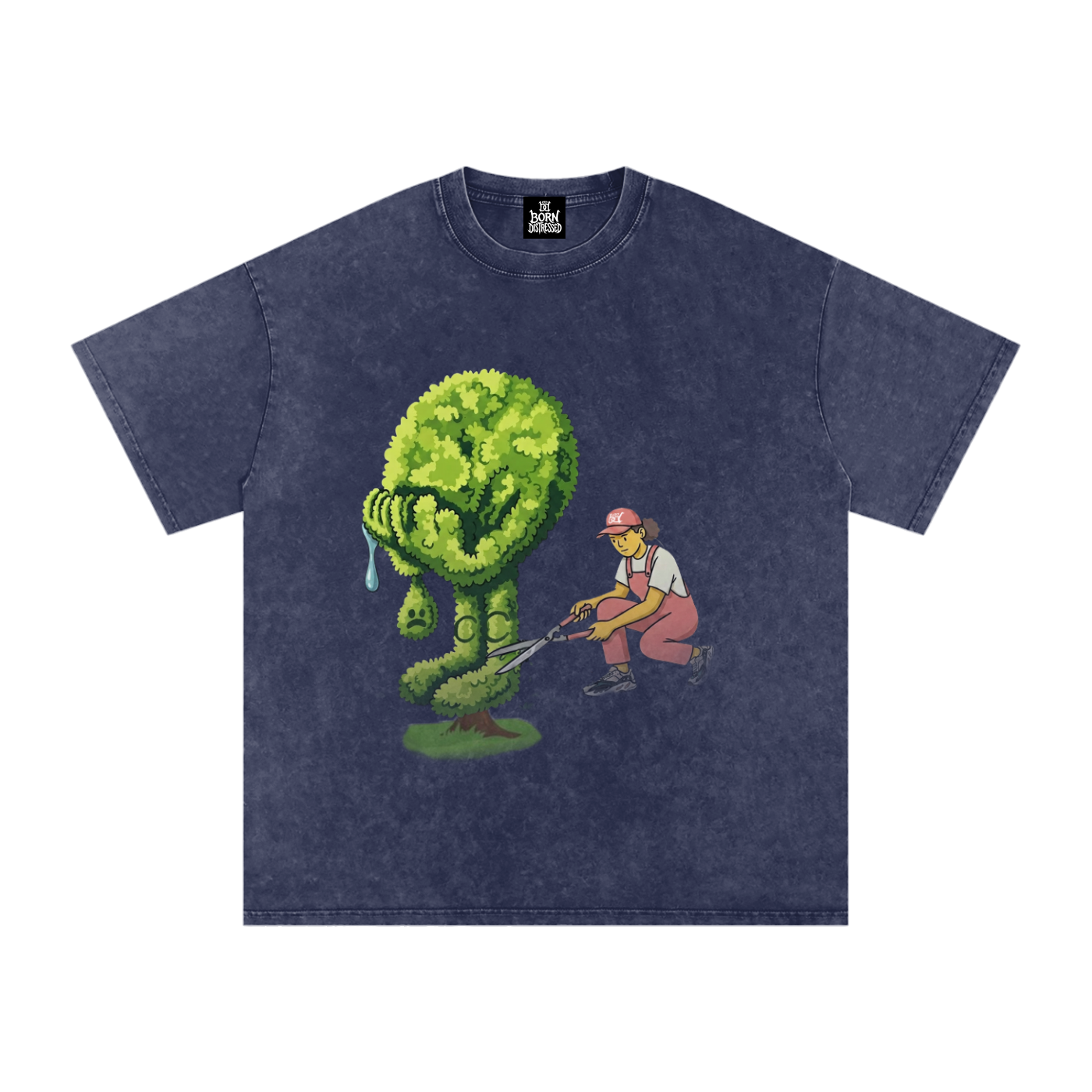 Green Thumb Snow Washed Oversized Tee