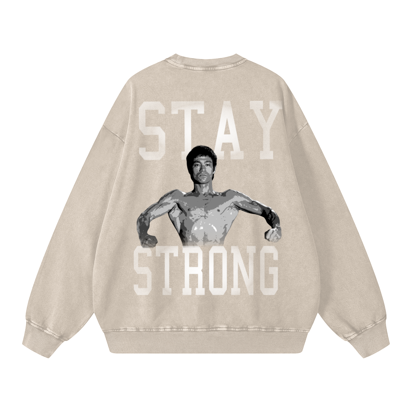 Be Water Snow Washed Oversized Crewneck