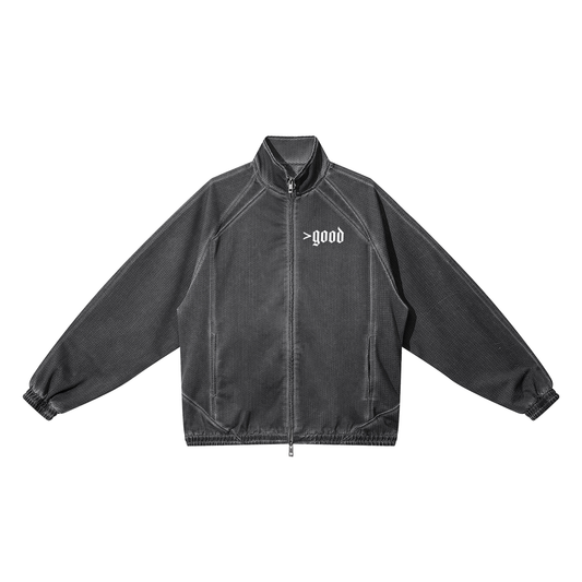 >good Vintage Wash Full Zip Mesh Jacket