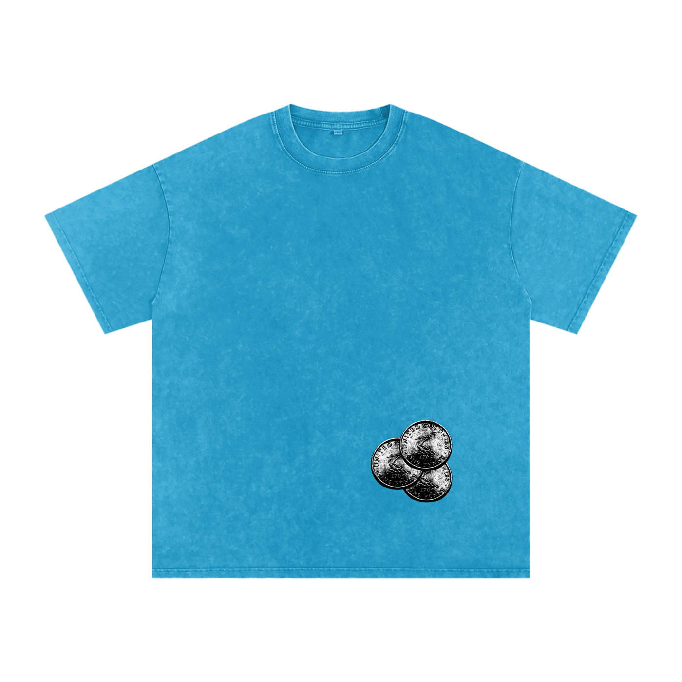Henny Penny 001 Snow Washed Oversized Cotton Tee