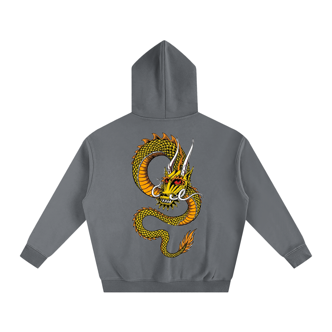 Dragon 80's Vintage Skateboard Desk Oversize Fleeced Hoodie