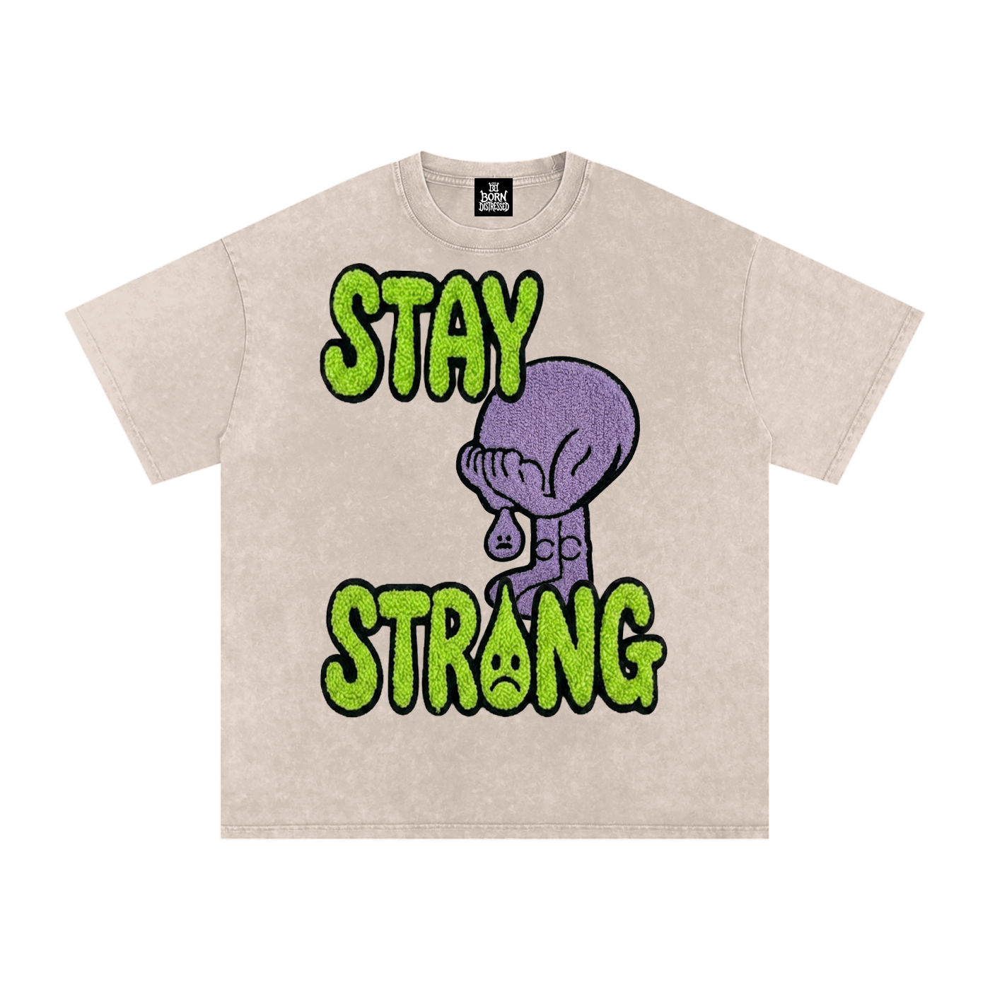Feelin' Purple Snow Washed Oversized Cotton Tee
