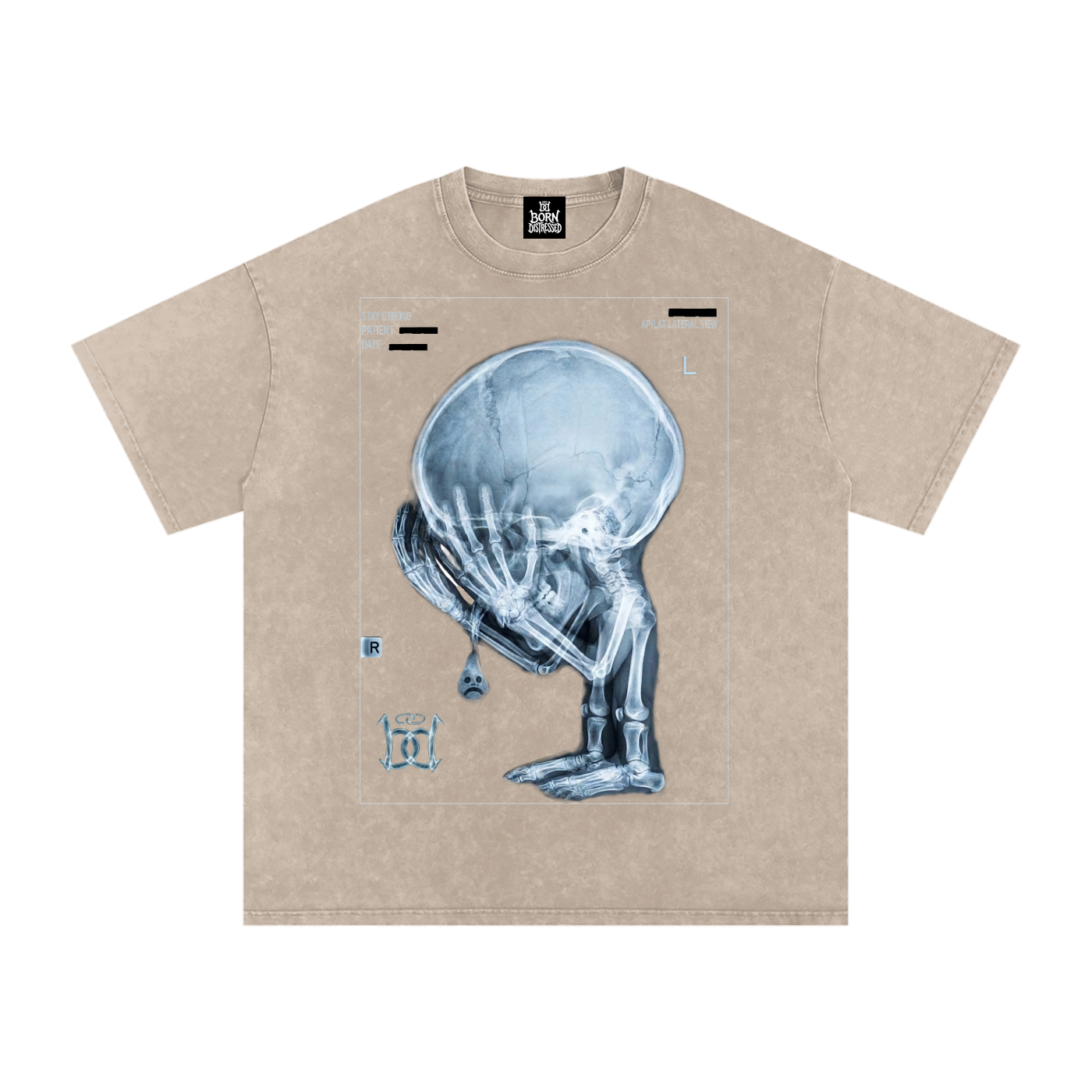 XRAY Snow Washed Oversized Cotton Tee