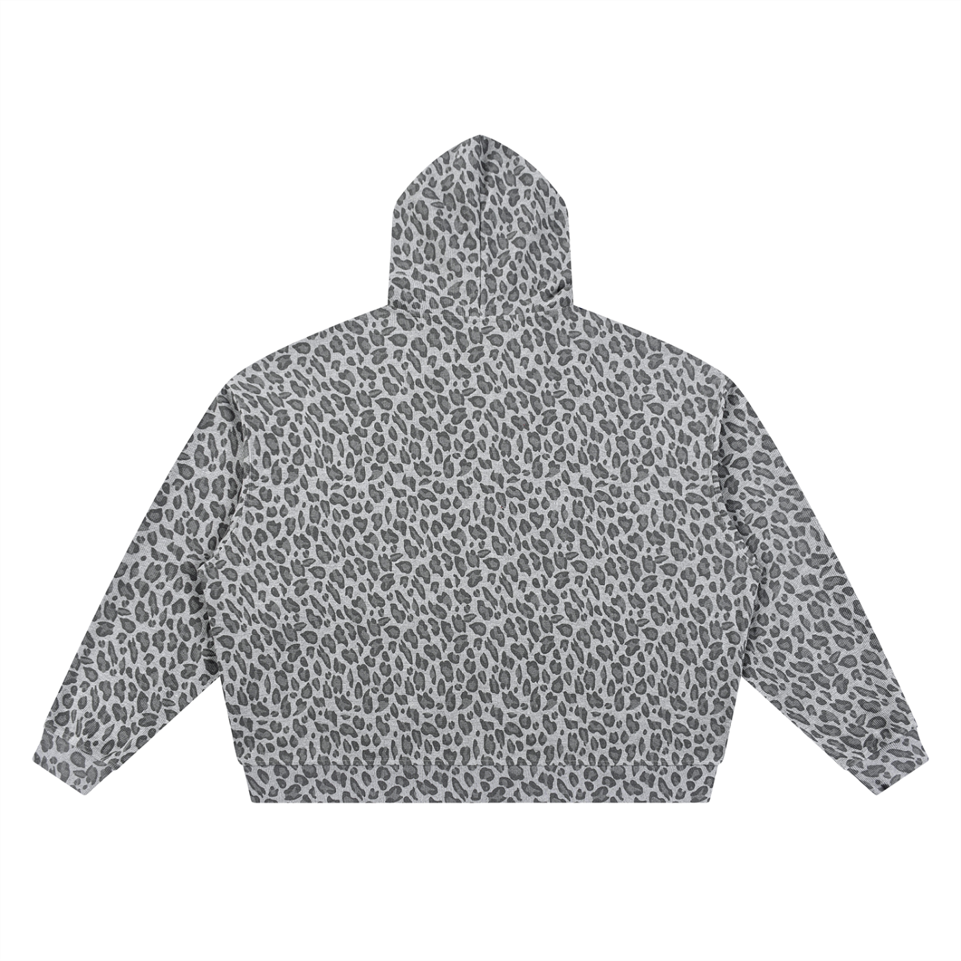 Leopard Print Waffle Full Zip