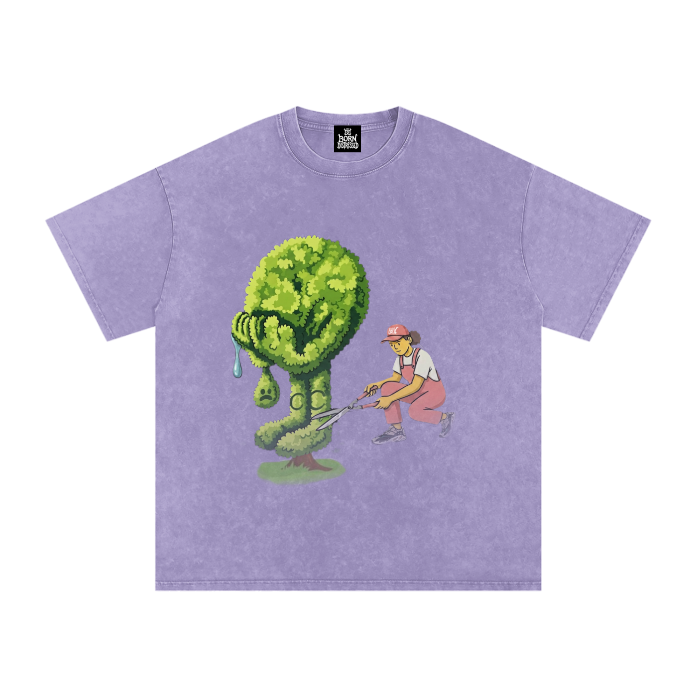 Green Thumb Snow Washed Oversized Tee